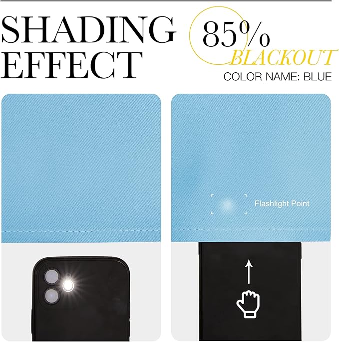 NICETOWN Sky Blue Blackout Curtains - Image 9