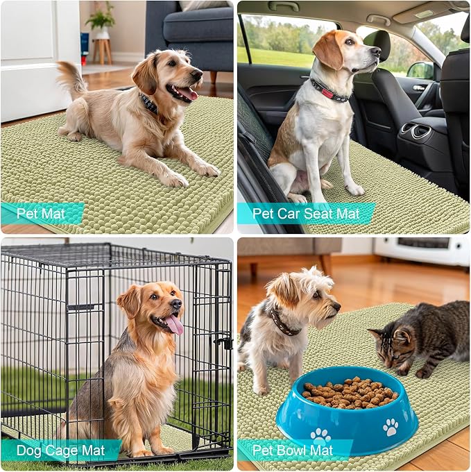 OLANLY Dog Door Mat for Muddy Paws 59x24, Absorbs Moisture and Dirt, Absorbent - Image 7
