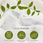 NICETOWN Semi Sheer Linen 100 Inch Curtains Flax Texture W100 x L84, Grommet - Image 4
