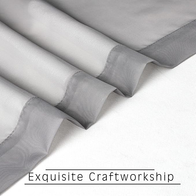 OVZME Grey Sheer Curtains - Image 7