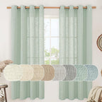 LAMIT 72 Inch Linen Sheer Curtains by LAMIT