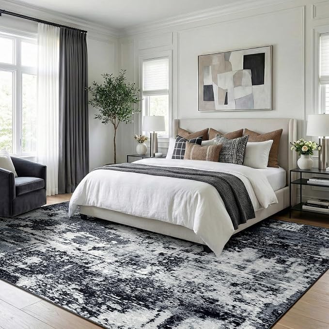 Washable Area Rugs 5'x7' Non-Slip Modern Abstract Soft - Image 8
