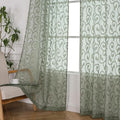 OWENIE Furman Extra Long Sheer Sage Green Curtains 96 inches Long by OWENIE