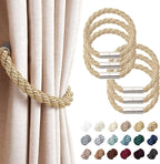 NICEEC 6 Pack Strong Magnetic Curtain Tiebacks Modern Simple Style Drape Tie by NICEEC