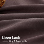 Coffee Brown Extra Long Linen Curtains 120 Inch - Image 3