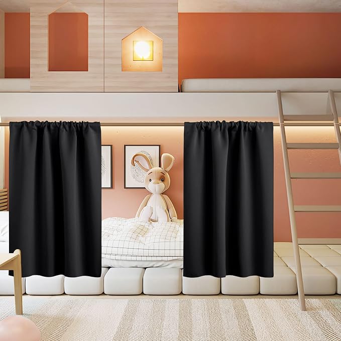 RYB HOME Half Curtain Tiers 36 inch Length, Rod Pocket Summer Heat Blocking by RYBHOME