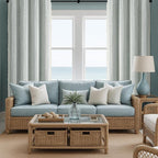 Teal Boho Blackout Curtains 2 Panels 84 Inch - Image 2
