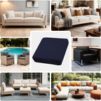 4Pcs Outdoor Cushion Covers, Patio Cushion Covers, Stretch Elastic Slipcovers - Image 3