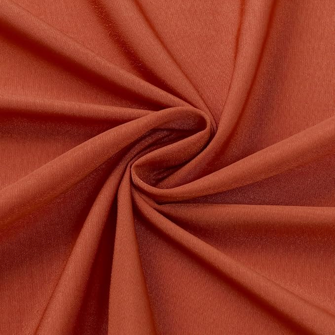 HOMEIDEAS Non-See-Through Fall Burnt Orange Privacy Sheer Curtains, 52 X 45 - Image 7