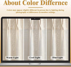 Pinch Pleated Look Light Filtering Curtains 84 Inch Length, 2 Panels Linen - Image 5