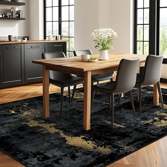 Washable Area Rugs 7'x9' Non-Slip Modern Abstract Soft - Image 3