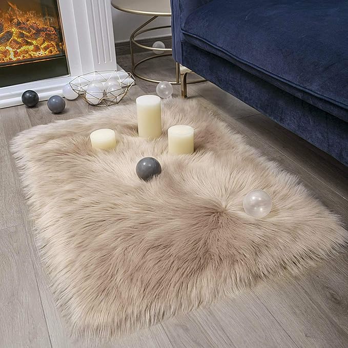 Ashler Faux Fur Rug, Fluffy Shaggy Area Rug Ultra Soft 2 x 2.9 Feet Rectangle - Image 3