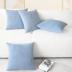 CaliTime Throw Pillow Covers Decorative 18 X 18 Inches Pack of 4 Cozy Chenille - Image 6