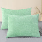 CaliTime Throw Pillow Covers Decorative 20 X 26 Inches Pack of 2 Cozy Chenille by CaliTime