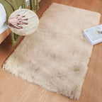 ORINOVA Beige Faux Sheepskin Rabbit Fur Shaggy Rugs by ORINOVA