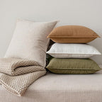 MIULEE Brown Linen Pillow Covers Pack of 4 Decorative Natural Solid Throw - Image 7