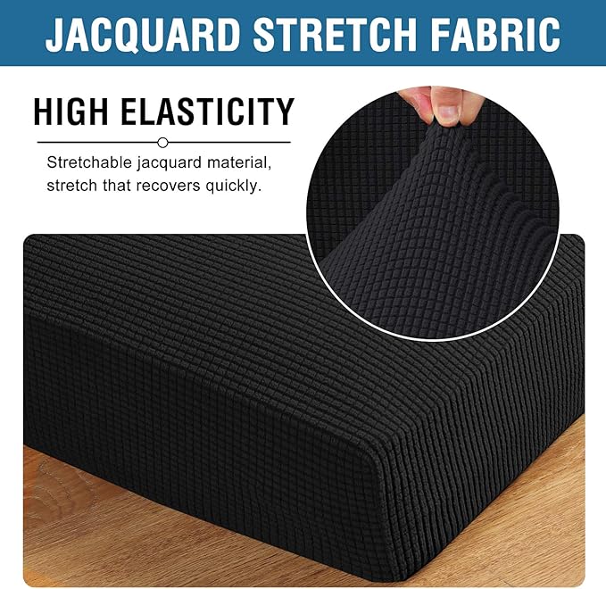 H.VERSAILTEX Super Stretch Individual Seat Cushion Covers Sofa Couch Slipcover - Image 4