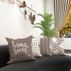 YCOLL Pillow Covers 18x18 Set of 4, Modern Sofa Throw Pillow Cover, Decorative - Image 2