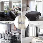 BEL AVENIR Magnetic Curtain Tiebacks, Decorative Drapery Holdbacks Modern Woven - Image 5