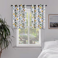 Topfinel White Blackout Tiers 36 Inch Length Curtains Classical Watercolor by Topfinel