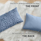 decorUhome Throw Pillow Covers 12x20 Inch Set of 2, Soft Plush Faux Wool Dusty - Image 8