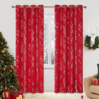 Deconovo Christmas Red Curtains, Soundproof Curtain, 52 x 95 Inch Long by Deconovo