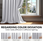Deconovo Blackout Curtains, Thermal Insulated, W70 x L108 2 Panels, Back Tab - Image 6
