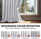Deconovo Blackout Curtains, Thermal Insulated, W42 x L54 2 Panels, Back Tab - Image 6