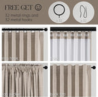 Extra Long Linen Blackout Curtains 132 Inches Long - Image 4