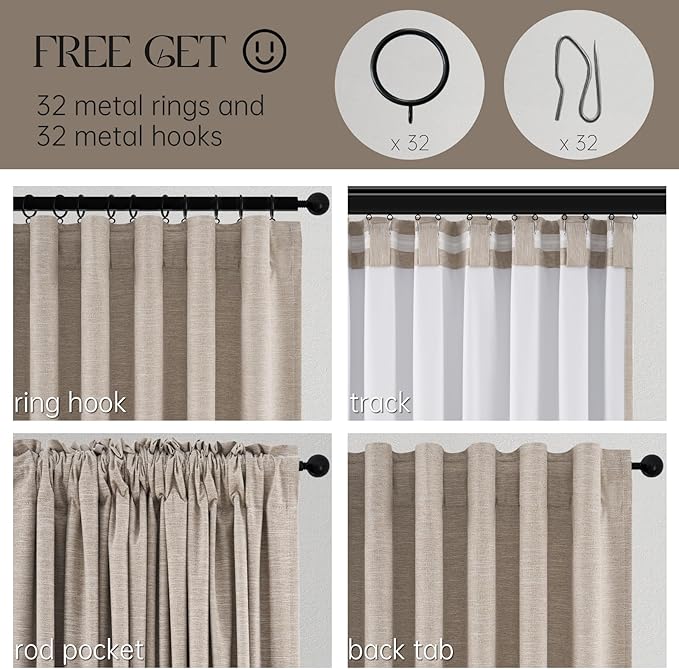 Topfinel Extra Long Custom 102 Inch Curtains, 100% Blackout Curtains Drapery - Image 5