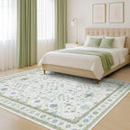Hazo Haus Cream Oushak 6x9 Bedroom Rug by HazoHaus