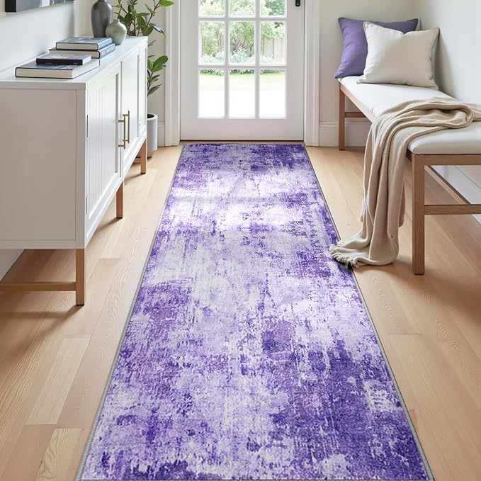 Washable Area Rugs 2'x6' Non-Slip Modern Abstract Soft - Image 4