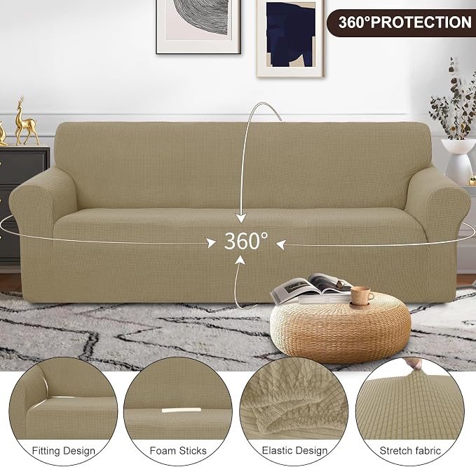 U-NICE HOME Stretch Couch Cover Sofa Cover Sofa Slipcover Furniture Protector - Image 3