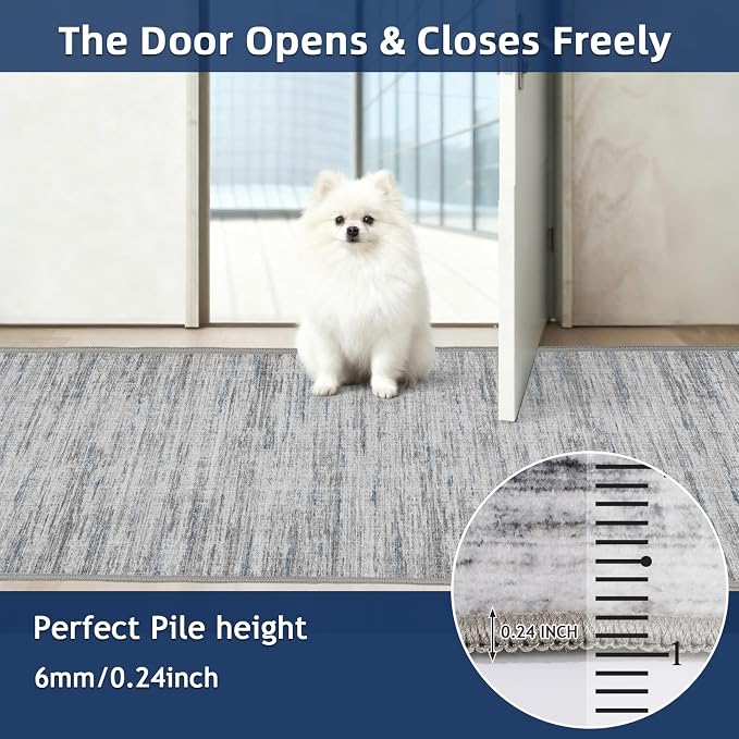 Washbale Rugs 3x5 Ultra Soft Area Rug, Non Slip Indoor Entryway Rugs, Stain - Image 5