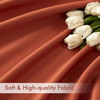 MIULEE Back Tab Burnt Orange Blackout Curtains 96 Inch Long 2 Panels Set - Image 6