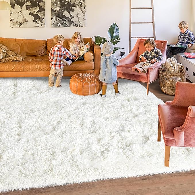 Rugs for Living Room 6x9, Soft Shaggy Modern Shag Area Rug for Bedroom - Image 6