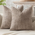 MIULEE Pack of 2 Couch Throw Pillow Covers 20x20 Inch Light Khaki Boho Accent by MIULEE