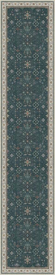 Hazo Haus Vintage Dark Green 2x10 Hallway Runner Rug - Image 2