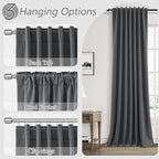 Guken 100% Blackout Curtains 96 Inch Length 2 Panels Set - Image 6