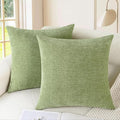 CaliTime Throw Pillow Covers Decorative 22 X 22 Inches Pack of 2 Cozy Chenille by CaliTime