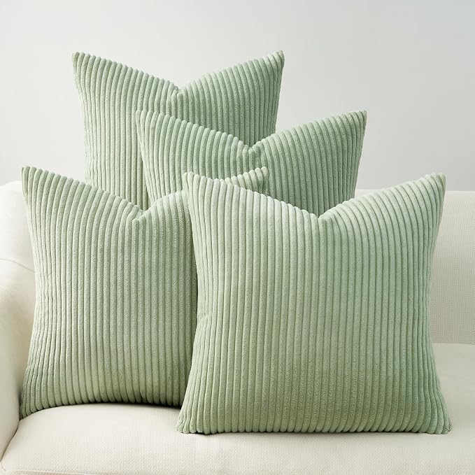Topfinel Sage Green Decorative Throw Pillow Covers Set of 4, Soft Velvet Modern - Image 7