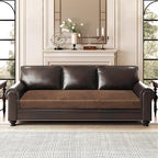 Leather Look Couch Cushion Covers Sofa Seat Slipcovers Sets Couches Furniture - Image 8