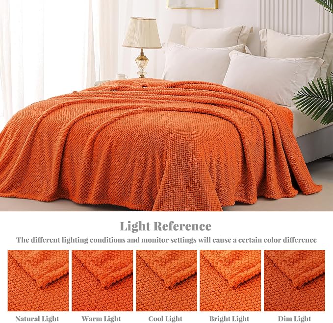 Whale Flotilla Twin Size Fuzzy Fleece Blanket, Fluffy Warm Soft Jacquard Bed - Image 9