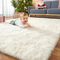 OLANLY 4x8 Area Rugs for Living Room Bedroom, Machine Washable Soft Fluffy by OLANLY