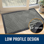OLANLY Front Door Mat Outside Entrance 47x23, Heavy Duty Sturdy Natural Rubber - Image 4