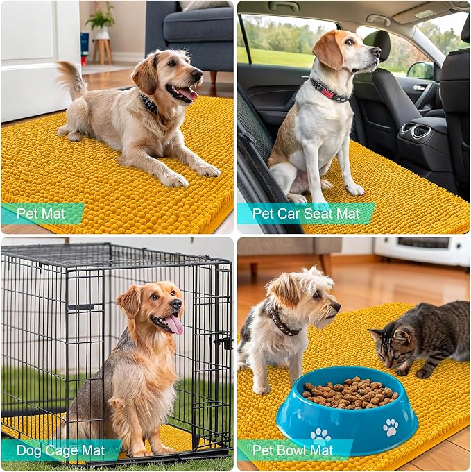 OLANLY Dog Door Mat for Muddy Paws 24x16, Absorbs Moisture and Dirt, Absorbent - Image 7
