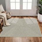 Latte&Fog 2x3 Entryway Rug, Small Modern Abstract Door Mat, Washable Kitchen Rug by LatteFog