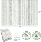 Nakagishi Green Rug Living Room 5x7: Washable Boho Large Neutral Farmhouse Soft - Image 9