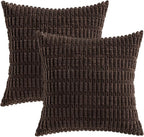 MIULEE Pack of 2 Corduroy Decorative Throw Pillow Covers 18x18 Inch Soft Boho - Image 6