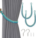 NICEEC 2 Pack Natural Cotton Rope Curtain Tiebacks Elegant Boho Style by NICEEC